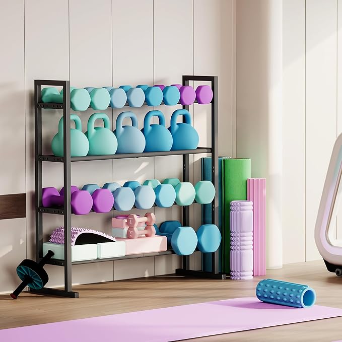 Dumbbell Rack, Adjustable weight Rack Stand, Extended Base Weight Storage for Home Gym, Space-Saving Fitness Equipment Organizer