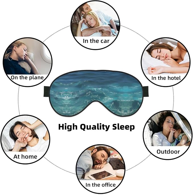 The deep Ocean Head-Mounted Double-Sided Light-Blocking Sleeping Eye mask to Protect Eyes and Relieve Eye Fatigue