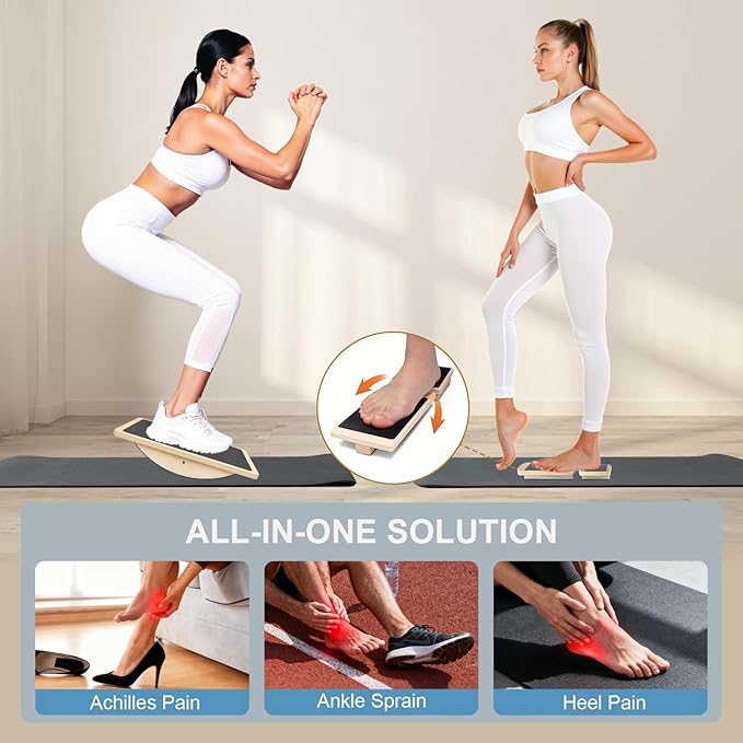 Rocker Board for Physical Therapy | Professional Adult Balance Board | Anti-Slip Wood Standing Desk Balance Board for Core Strength, BAPS & Slack Board Alternative (Suitable for Men & Women)