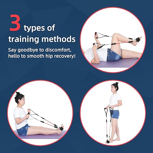 JFMkaer Knee Replacement Recovery Aids, Hip/Knee Rehabilitation Equipment After Knee Surgery - Leg Stretcher Exercise Improve Mobility and Flexibility for Knee Pain