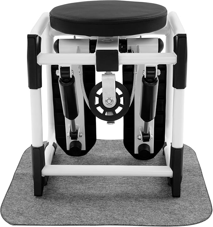Mini Steppers for Exercise at Home, Multi-Function Stepper with Seat, Stair Step Workout Machine Mini Aerobic Stepper for Home, Apartment, Office