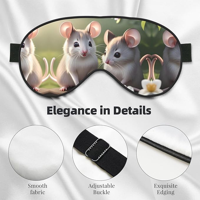 Mouse in Love Head-Mounted Double-Sided Light-Blocking Sleeping Eye mask to Protect Eyes and Relieve Eye Fatigue