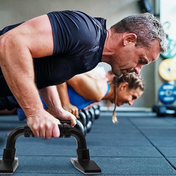 Toyvian Push-up Racks and Bars Set, Small H-shape Arm Brackets for Home Fitness, Non-slip Push-up Holders for Muscle Training and Strength Exercise