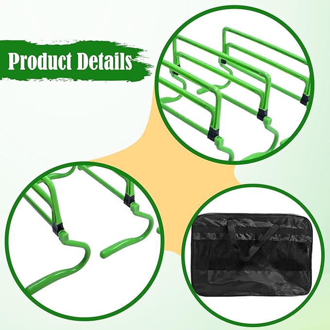 5Pcs Agility Training Hurdles Agility Speed Training Equipment Adjustable Height for Soccer Outdoor Sports Foot Exercise