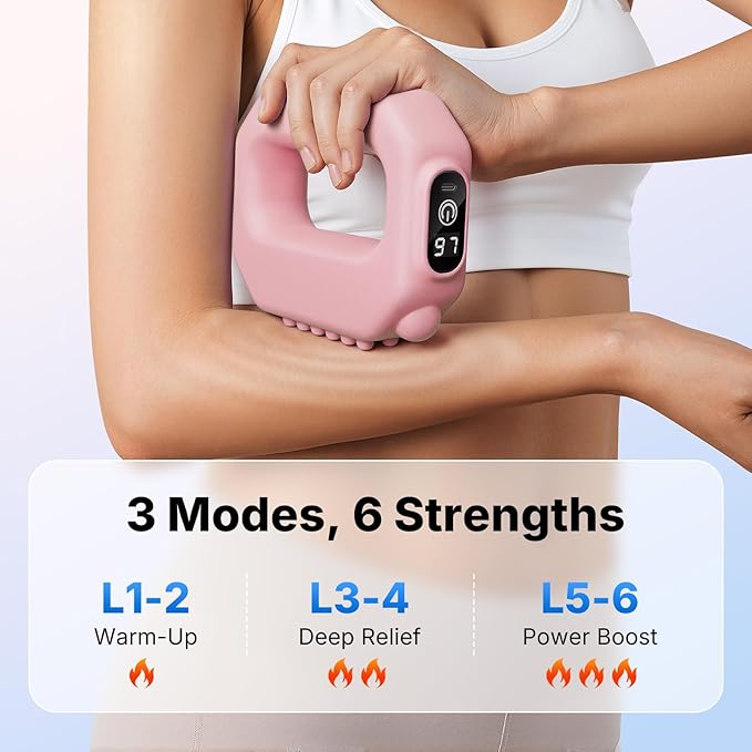 MERACH Vibration Plate for Lymphatic Drainage, 6-Level Portable Cordless Vibration, Multifunctional Full-Body Fascia Ring, Deep Tissue Percussive Massager for Weight Loss, Gift for Women