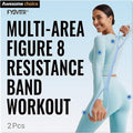 Upgraded Figure 8 Resistance Bands, Durable & Odorless Silicone Bands, Powder-Free High Elasticity for Arm, Back, Shoulder, Yoga, Pilates, and Physical Therapy – Perfect Valentine Gifts for Women