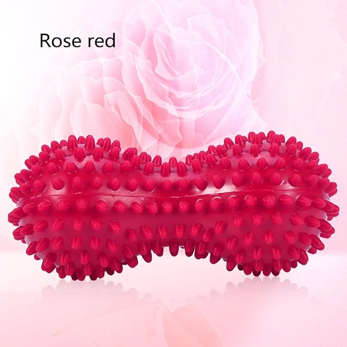 Spiky Massage Ball Peanut Massager Ball Fitness Exercise Mobility Peanut Ball Pain Muscle Steess Foot Myofascial Relief for Plantar Fasciitis Heel Foot Arch Pain ()