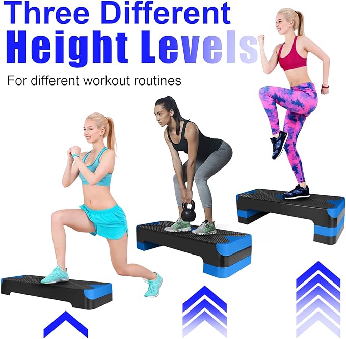 Adjustable Exercise Workout Aerobic Stepper Step Platform Trainer