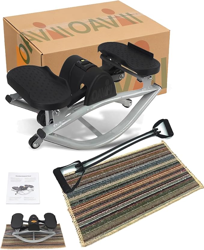 Lateral Rocking Fitness Stepper for Knees and Joints, Home Workout Machine, Portable Compact Side-to-Side Steppers for Legs, Glutes, Absz, Low-Impact Lateral Steppers