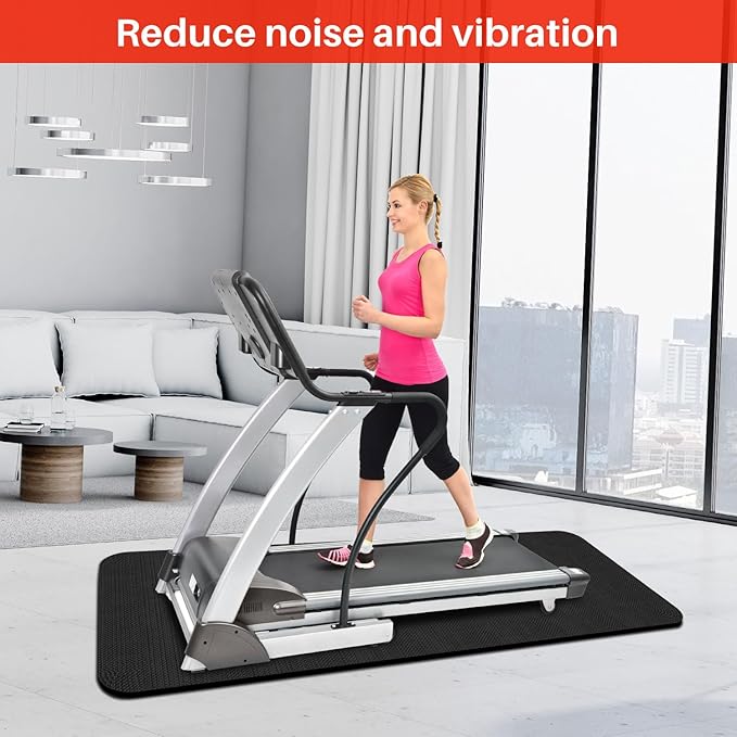 Treadmill Walking Pad Mat for Carpet Floors,32x84 Foldable Treadmill Mat for Hardwood Floors, Non-Slip Exercise Equipment Mat for Under Exercise Bike, Walking Pad & Elliptical, Noise Shock Absorption