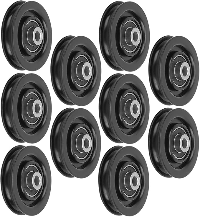 10Pcs Nylon Iron Fitness Bearing Pulley, Home Gym Attachments, Universal Strength Training Accessory with Smooth Movement, Durable Nylon Pulley for Exercise Equipment and Garage Do