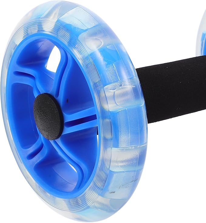 Dual Wheel Ab Roller Fitness Wheel Blue Abdominal Exercise Roller for Home Strength Training and Weight Loss Equipment