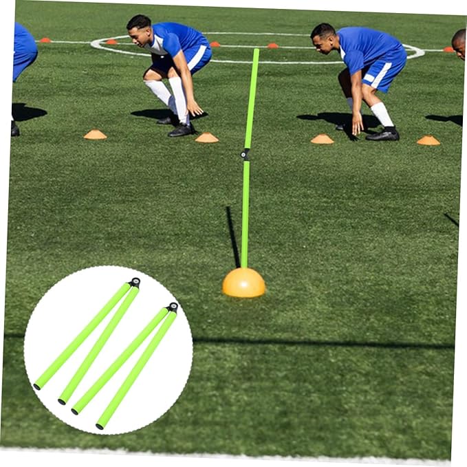 SUPVOX 3Pcs Football Training Sign Poles Agility Hurdles for Soccer Basketball Flexible Training Tools for Use Enhance Speed Agility Skills