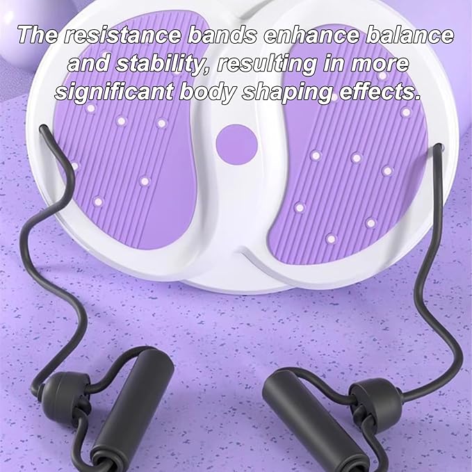 Twist Exercise Machine, Twist Ab Machine, with Pull Rope and Counter, Silent Rotation, Non-slip Bottom, Suitable for Home Fitness