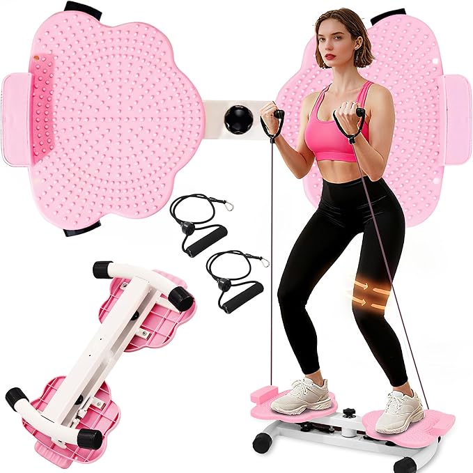 Waist Twisting Machine, Ab Twister Board, Waist Twister, Waist Twisting Fitness Tool, Waist Twister for Women Belly Fat - Ultra-Quiet 20dB Home Fitness Board with Foot Massage