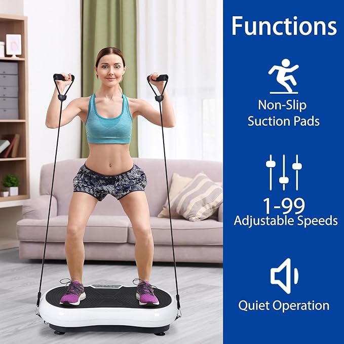 ZENY Vibration Plate Exercise Machine, Whole Body Workout Vibration Fitness Platform for Weight Loss, Toning Wellness, Home Gym Equipment