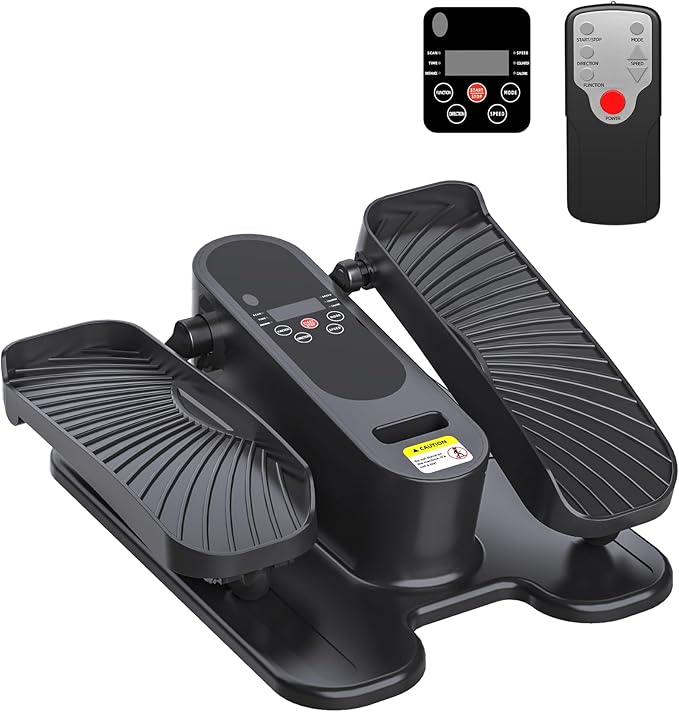 HOMGIM Under Desk Elliptical Machine - Quiet Motorized Leg Exerciser with Smart Remote, 12-Speed Manual Programs Auto/3 Auto Programs LCD Display & Bidirectional Motion for Home/Office