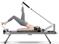 Portable Pilates Reformer Machine for Home, Foldable Reformer Pilates Machine with Dual Resistance, Compact Design, Smooth Glide Rails, Space-Saving