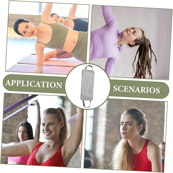 Yoga Training Sandbag for Weight Training Canvas Fitness Bag with Handles for Full-Body Workouts for Home and Outdoor Exercise