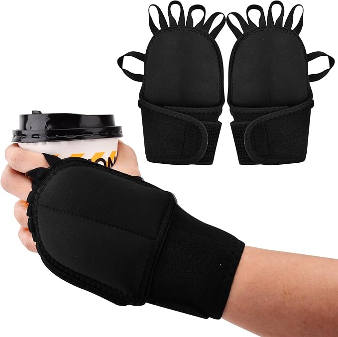 2 Pack Weighted Gloves for Tremors, Adjustable Hand Stability Aid for Parkinson's Patients, Writing Stability & Strengthening, Hand Grip Strength Trainer (Black)