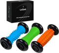 Logest Foot Massage Roller - for Trigger Point Therapy, Injury Rehabilitation & Deep Tissue Massage - Prevent Stiffness & Improve Strength - Silicon with Nodules (Orange - Blue - Green 3 Pack)