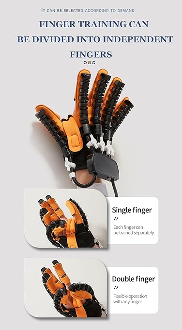 Both Hands Rehabilitation Robot Gloves, 2024 Electric Hand Function Equipment, Stroke Hemiplegia Fingers Recovery Massage Therapy, Finger Robot Rehab Gloves