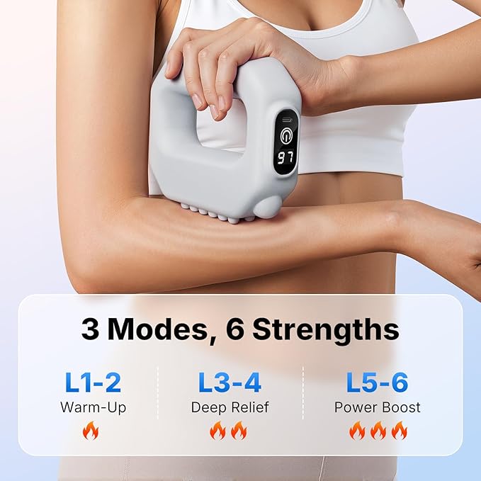 MERACH Vibration Plate for Lymphatic Drainage, 6-Level Portable Cordless Vibration, Multifunctional Full-Body Fascia Ring, Deep Tissue Percussive Massager for Weight Loss, Gift for Women