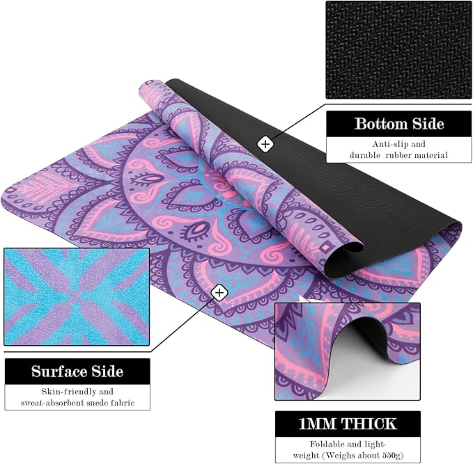 Pilates Reformer Machine Mat, Non Slip Pilates Reformer Cover Lightweight Foldable Washable Pilates Reformer Mat for Gym Fitness