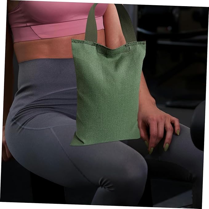 Beaupretty 2Kg Canvas Sandbag with Handle Empty Weights Bag for Yoga Fitness Training Durable Portable Reusable Sandbag for Weight and Exercise