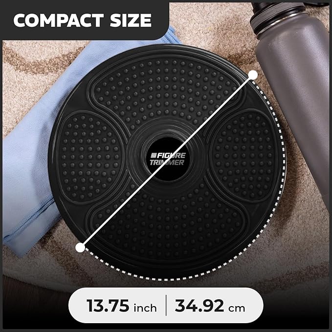 Daiwa Felicity Figure Trimmer Ab Twister Board - Waist Twister Machine for Core & Abs Exercise - Waist Twisting Fitness Tool, Dizzy Disc Twist Board for Slimming Workout & Reflexology