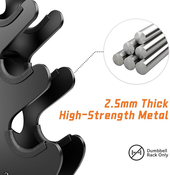 4 Tier Dumbbell Rack, Weight Rack For Home Gym, Dumbbell Stand for Free Weights