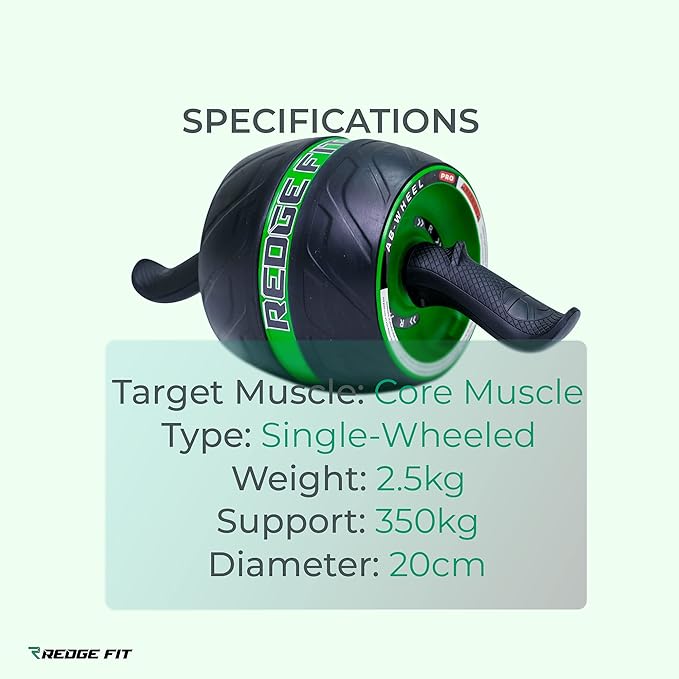 Redge Fit™ Rebound Ab Roller Wheel Home Workout Equipment for Home Gym Kinetic Resistance Train Insane Ab Exercise Wheels Core Strength & Abdominal Exercise Perfect Fitness Ab Carver Roller Wheel