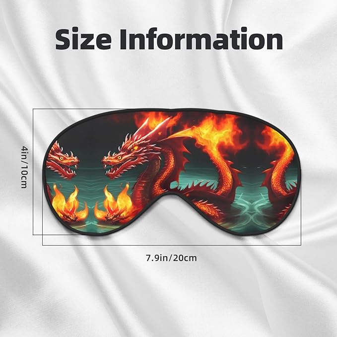 Dragon King in fire Head-Mounted Double-Sided Light-Blocking Sleeping Eye mask to Protect Eyes and Relieve Eye Fatigue