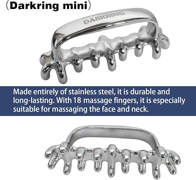 DARKRING Stainless Steel & Engineering Plastic Facial Massage Tool Set - Pressure Point Blaster for Tissue & Fascia, Trigger Point Massage Tool