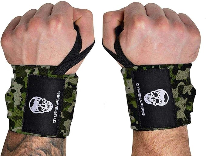 Gymreapers Weightlifting Wrist Wraps (IPF Approved) 18" Professional Quality Wrist Support with Heavy Duty Thumb Loop - Best Wrap for Powerlifting Competition, Strength Training, Bodybuilding