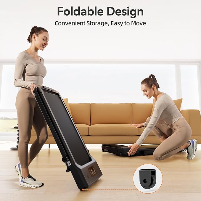 Walking Pad Treadmill with Handle,9% Manual Incline 3-in-1 Folding Treadmills for Home Small Space,3.0HP Quiet Motor Under Desk Treadmill with Remote & APP Control,300LB Capacity LED Display