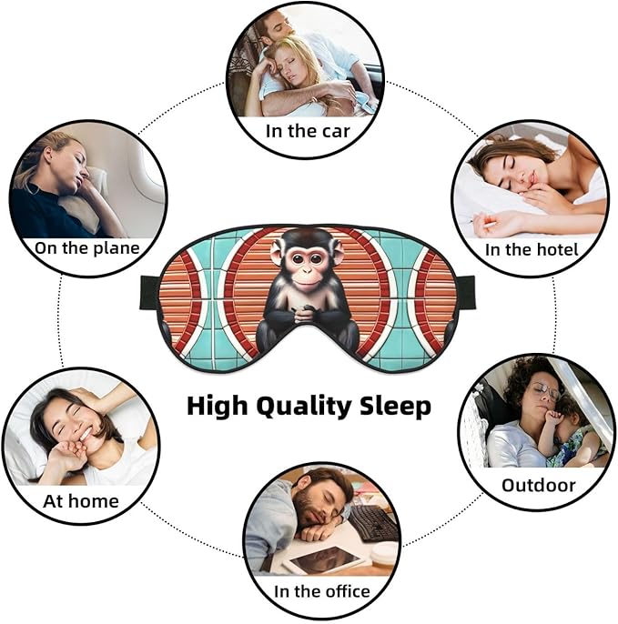 The Silent Monkey Head-Mounted Double-Sided Light-Blocking Sleeping Eye mask to Protect Eyes and Relieve Eye Fatigue