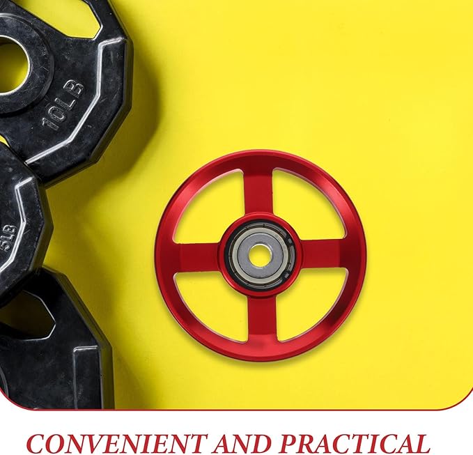 Hemoton Fitness Pulley Wheel Aluminum Alloy Metal Home Gym Pulley for Strength Training Equipment Attachment Cable Workout