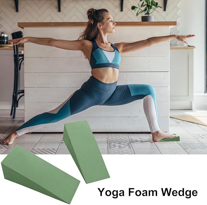 Squat Wedges,Foam Incline Slant Board and Squat Wedge Block - Foam Incline Slant Board, Knee Pad Back Support, Wedge Block, Footrest Cushion for Yoga