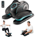 Under Desk Elliptical Machine, Leg Exerciser for Seniors, Seated Pedal Exerciser with Resistance Bands Non Slip Mat, Remote Control, 12 Adjustable Speeds for Home, Seniors, Adults