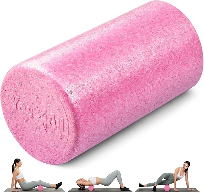 Yes4All High-Density EPP Round Back Roller Foam, Exercise Foam Roller for Yoga, Pilates & Stretching - 12, 18, 24, 36 inch