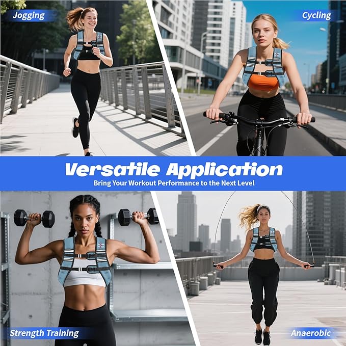 VBSD Weighted Vest Woman 6lb/8lb/12lb/16lb/20lb/25lb/30lb Weight Vest for Women Men Body Weight Vests for Walking Strength Training Running Workout Jogging Fitness