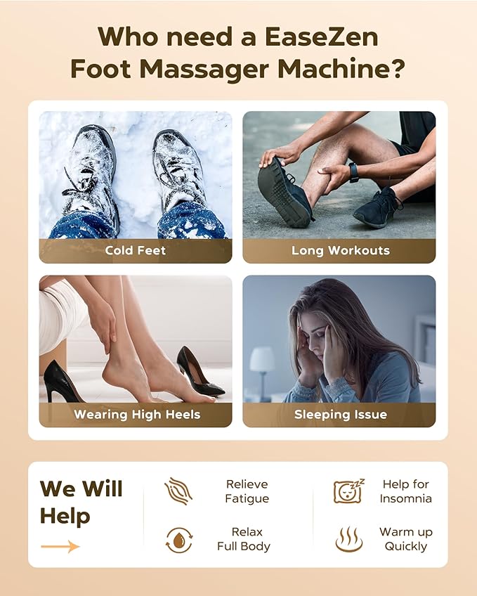 Shiatsu Foot Massager with Heat & Remote - 2026 Upgraded Deep Kneading Massage for Plantar Fasciitis, Neuropathy & Tired Feet | Fits Up to Size 14 | Perfect Gifts