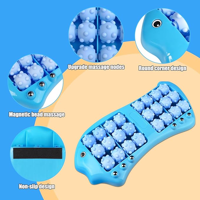 Roller Foot Massage, Shiatsu Acupuncture Massage, Reflexology Tool, Foot Massager Roller, Plantar Fasciitis Relief, Heel, Arch, Muscle Aches, Foot Pain, Stress Relief - Relaxation Gifts for Women, Men