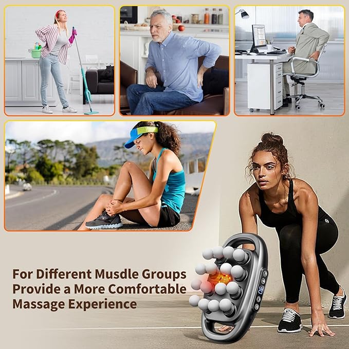 VTT 16 head massage gun deep tissue, Percussion Muscle Massager with 16 Heads, 3 Modes & 30 Intensities,Quiet Handheld Massager for Back Neck Shoulder Legs Muscle Pain Relief