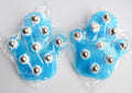2 PCS Glove Massager Palm Shaped Handheld Massage Tool with Roller Balls for Muscle Back Neck,Portable (Blue)