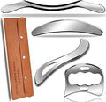 Professional Stainless Steel Muscle Scraper Tool Set, 4-in-1 IASTM Physical Therapy Tools with Case, Manual Massage Bars for Myofascial Release and Tissue Therapy