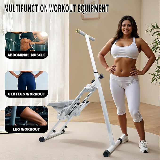 Stair Stepper for Home, Gym Exercise Vertical Climber Machine. Foldable Stair Climber. with Adjustable Pedal and Counter, Suitable for Indoor Aerobic Exercise.