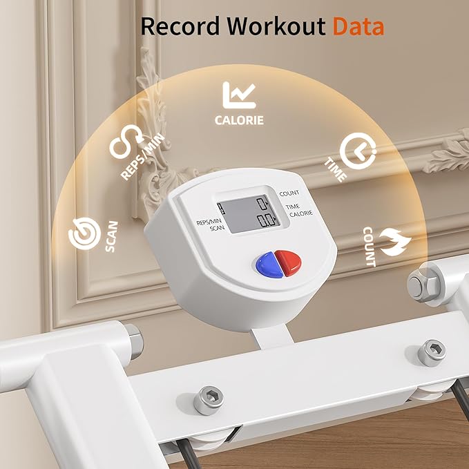 MOMODA Stair Stepper Resistance Adjustable Folding Vertical Climber Machine for Home Gym Full-Body Workout