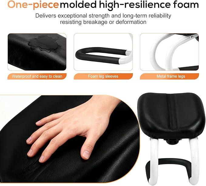 Meditation Bench | Meditation Chair | Kneeling Prayer Bench | Seiza Chair - Adjustable Height, Portable Metal Stool with Non-Slip Cushion for Home, Yoga & Prayer